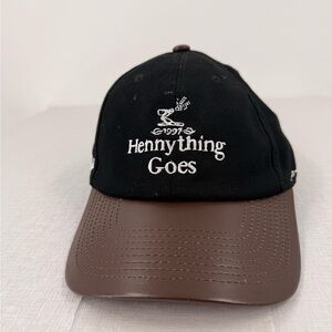 Field Grade Mens Hat Black Canvas Leather Bill Henny Thing Goes OS